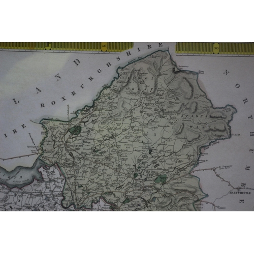 356 - Original County of Cumberland Engraving Map from an Actual Survey Carried Out in the Years 1821 & 18... 