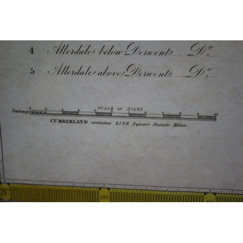 356 - Original County of Cumberland Engraving Map from an Actual Survey Carried Out in the Years 1821 & 18... 