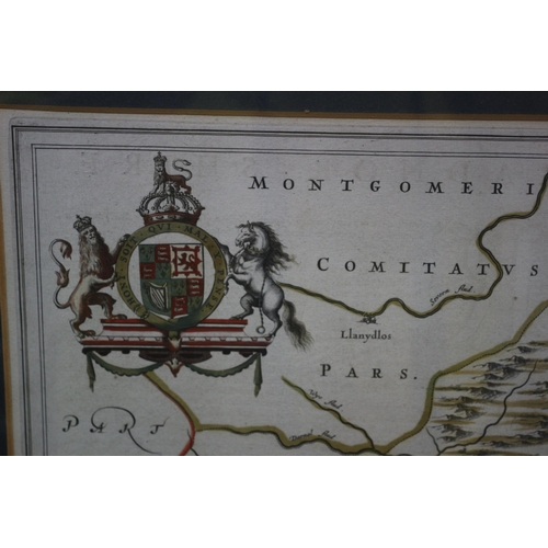 359 - 1668 Radnoria Original Map by Johannes Blaeu - Very Good Condition - Framed and Glazed - 66 x 53.5cm