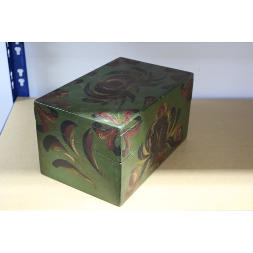 119 - Hand Painted Folk Art Box