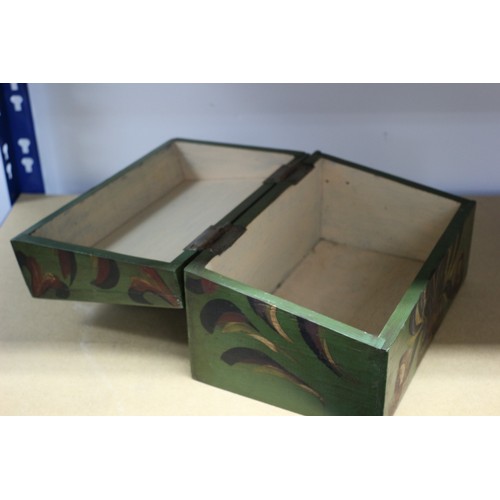 119 - Hand Painted Folk Art Box