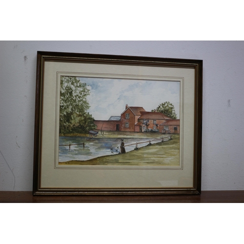 558 - Original Watercolour by R. A. Rogers - 1991 - Titled Green Pond, Havant - 37 x 30.5cm