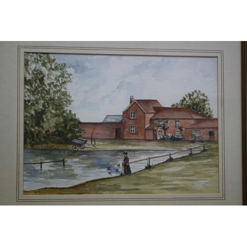 558 - Original Watercolour by R. A. Rogers - 1991 - Titled Green Pond, Havant - 37 x 30.5cm