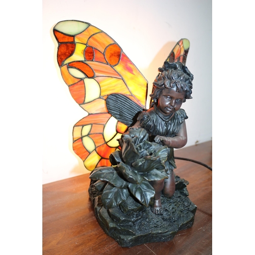 14 - Absolutely Beautiful Crosa 2000 Tiffany Style Fairy Lamp - Fully Working