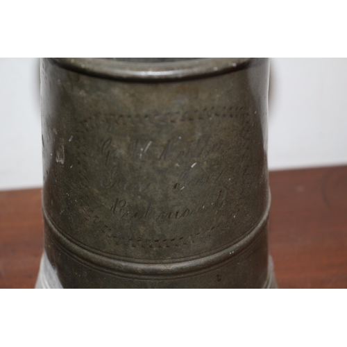 19 - Antique, 1878, Pewter 2 Pint Tankard, Originally Belonging to the Landlord, George William Kettle, o... 