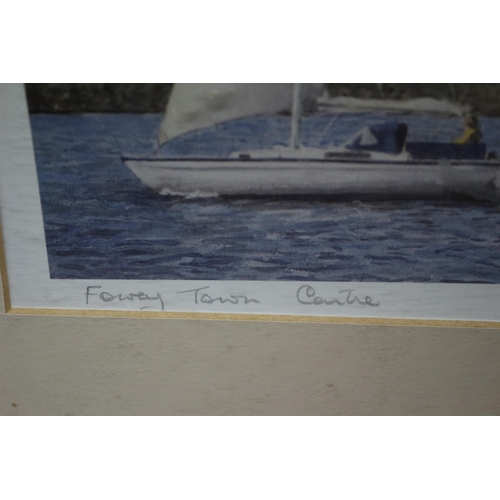 29 - Robin Davidson Signed Print of Fowey Town Centre