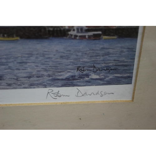 29 - Robin Davidson Signed Print of Fowey Town Centre