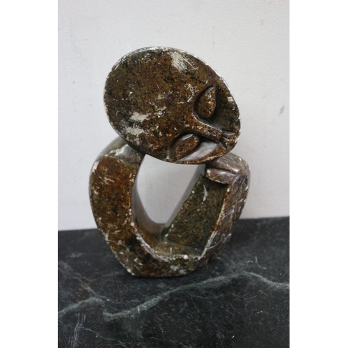 61 - Signed Besmo Stone Sculpture 
21cm