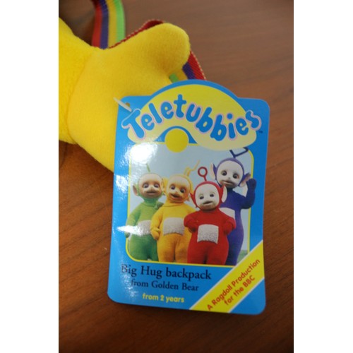 11 - Rare - Golden Bear Product Teletubbies 'Laa Laa' Hug Backpack with Original Label, 53cm