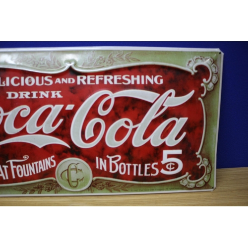 131 - Metal Coca Cola Pressed Tin Sign
49cm wide