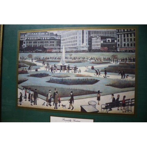 136 - Piccadilly Gardens Print, Number 38730, Lowry