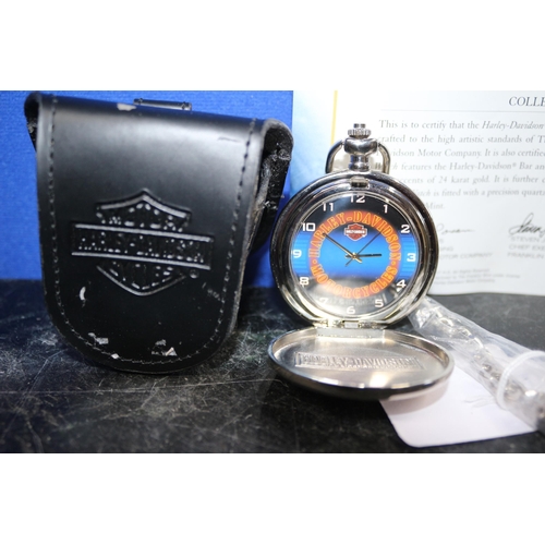 155 - The Franklin Mint Collection Harley Davidson Pocket Watch