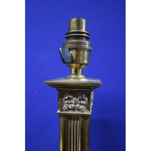 165 - Brass Table Lamp, 43.5cm tall