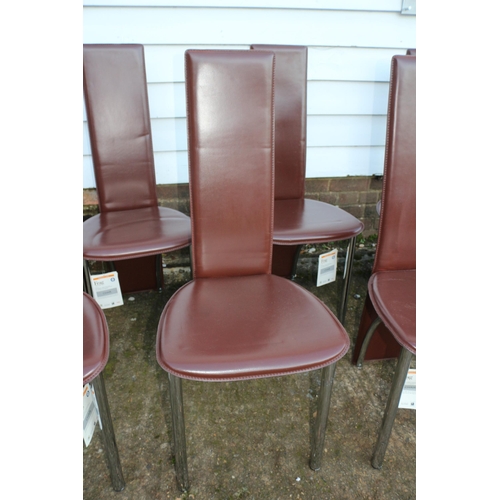 176 - Set of 4 Very Good Condition Frag Leather Chairs - These are Very Expensive Chairs - £500 - £800 EAC... 