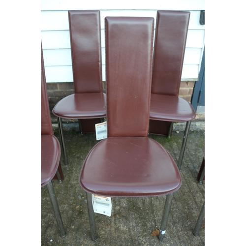 176 - Set of 4 Very Good Condition Frag Leather Chairs - These are Very Expensive Chairs - £500 - £800 EAC... 