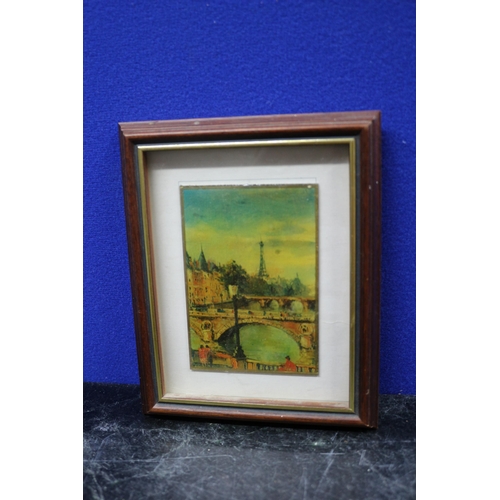 181 - Enamel on Metal Miniature of Paris 
16 x 13 cm