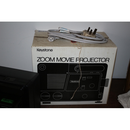 185 - Keystone Movie Projector 2500, Like New in Box with Manual and Reels