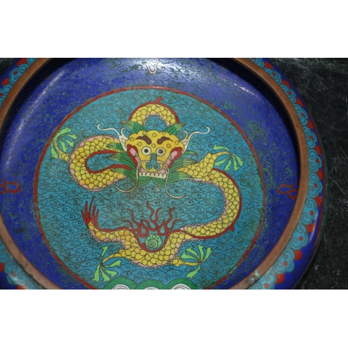 188 - Cloisonné Chinese Bowl with Yellow Dragon