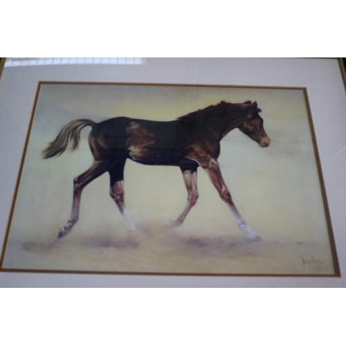 191 - 3 Horse Prints & 2 Paul Whitney Hunter , Largest is 61 x 50