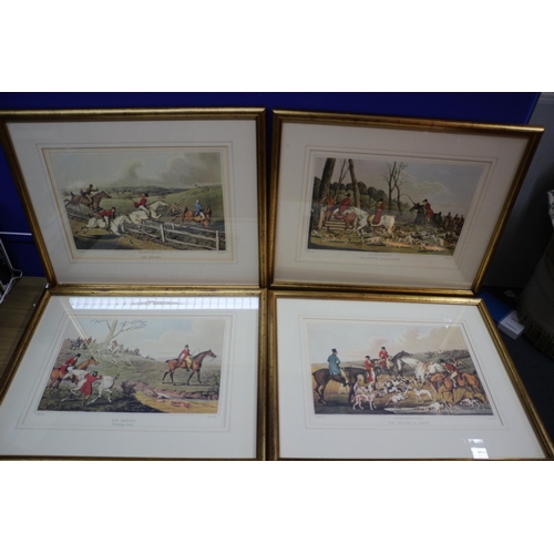 192 - 4 Fox Hunting Prints, 47 x 38 cm