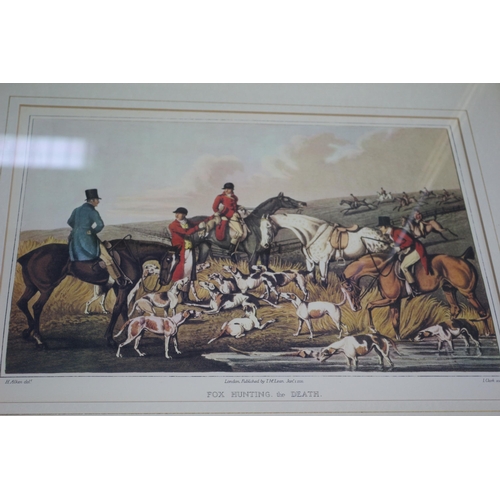 192 - 4 Fox Hunting Prints, 47 x 38 cm