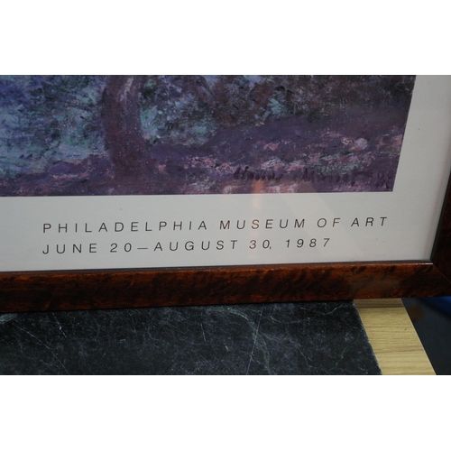 193 - Large Claude Monet Print, Philadelphia Museum of Art 1987 Exhibition, 95 x 82 cm