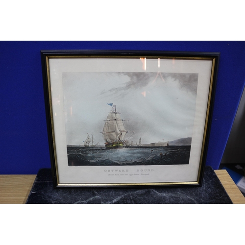 202 - Outward Bound, Painted by S Walters, Engraved by H Paprill