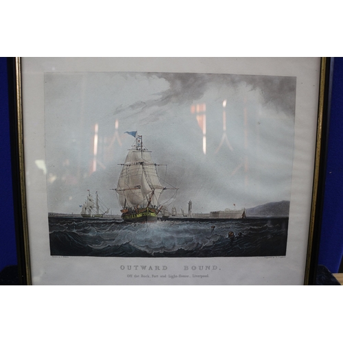 202 - Outward Bound, Painted by S Walters, Engraved by H Paprill