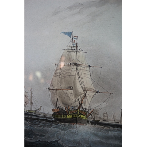 202 - Outward Bound, Painted by S Walters, Engraved by H Paprill