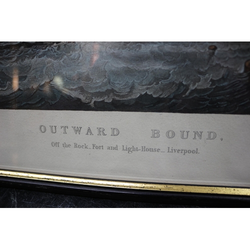 202 - Outward Bound, Painted by S Walters, Engraved by H Paprill