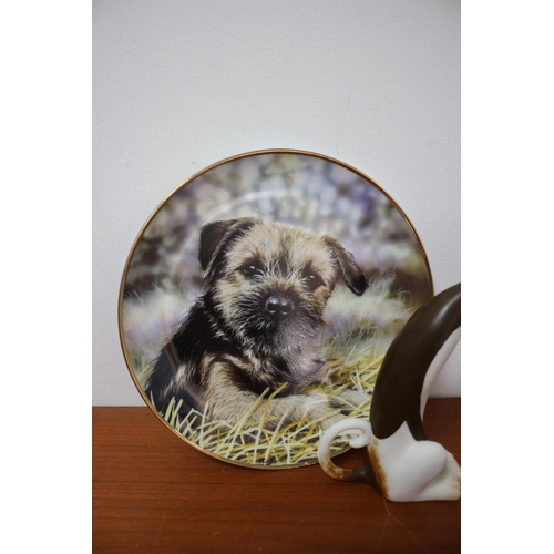 30 - Danbury Mint Little Rascal 'The Border Terrier' Plate & Hot Dogs 'Wrong Again' Figure