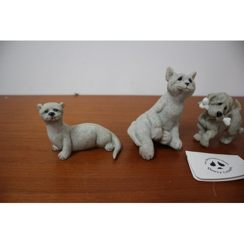 34 - Quarry Critters: Otter, Cat (Sits on Edge of Ledge), Dog, Cow & Cat