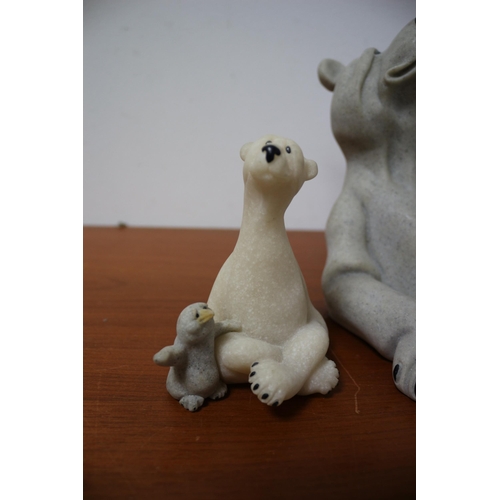 41 - Quarry Critters:  2 Bears, 1 Large. 18cm Tall