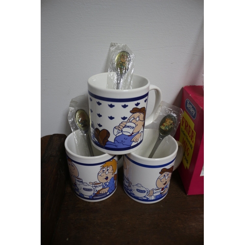 71 - Tetley Tea Mugs & Spoons