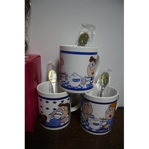 71 - Tetley Tea Mugs & Spoons