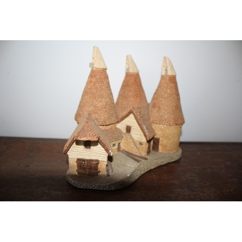 78 - Triple Oast by David Winter Ornament, few nibbles, 18cm wide