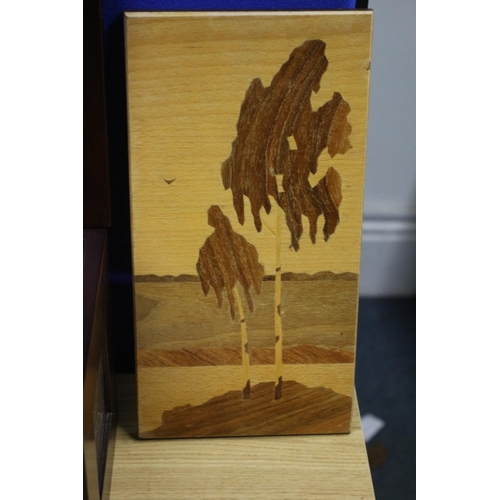 99 - 3x Oil on Boards, 2x Wooden Pictures & Wooden Photo Box