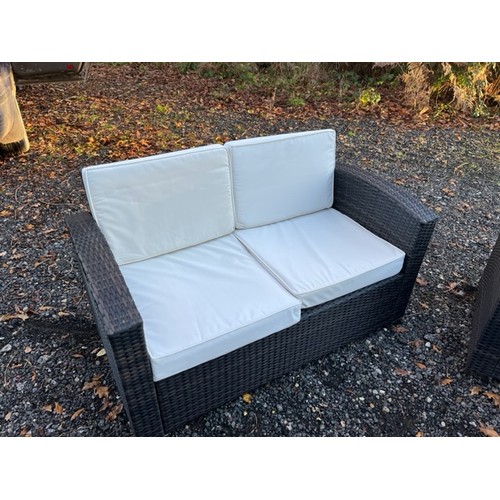 169 - 4 Piece Rattan Furniture Garden Set with Cushions