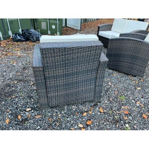 169 - 4 Piece Rattan Furniture Garden Set with Cushions