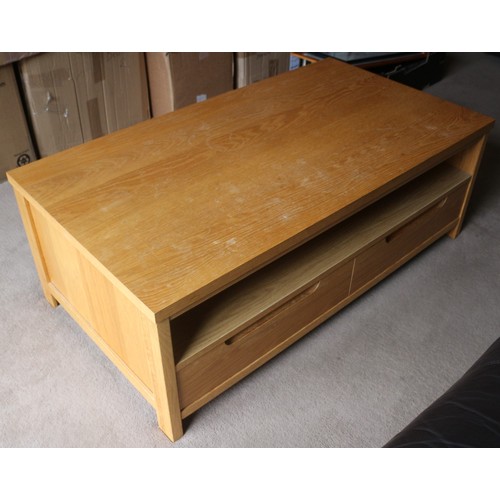 222 - Pine Coffee Table with 2 Drawers 
111cm long x 60cm wide x 40cm high