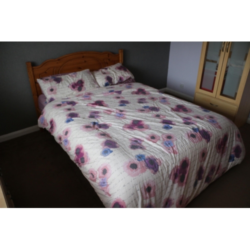 225 - Pine Wood Double Bed Frame