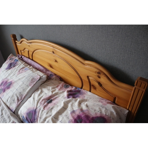 225 - Pine Wood Double Bed Frame