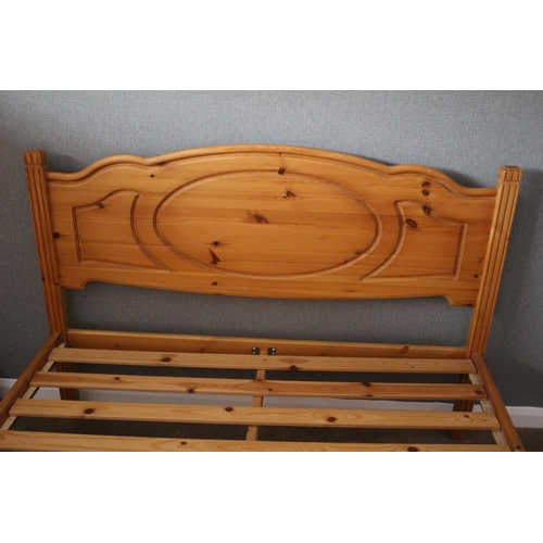 225 - Pine Wood Double Bed Frame