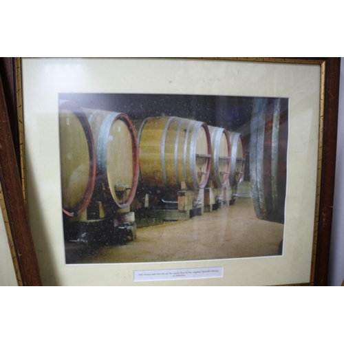 468 - Selection of Wine Themed Framed Picture