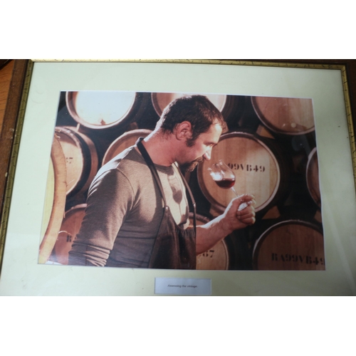 468 - Selection of Wine Themed Framed Picture