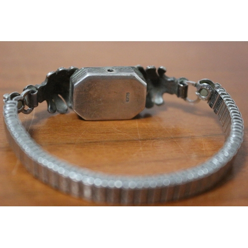 471 - Silver Marked Watch and Silver Box Link Chain Bracelet