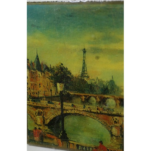 181 - Enamel on Metal Miniature of Paris 
16 x 13 cm