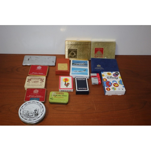 26 - Selection of Playing Cards & Tins