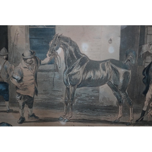 4 - 2x Horse Dealing No 1 & 2 Hand Drawn, Engraving by J Harris , 42 x 51 cm