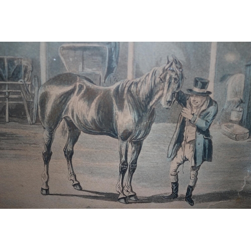 4 - 2x Horse Dealing No 1 & 2 Hand Drawn, Engraving by J Harris , 42 x 51 cm